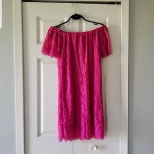 👗ANOTHER STORY PINK OFF SHOULDER DRESS